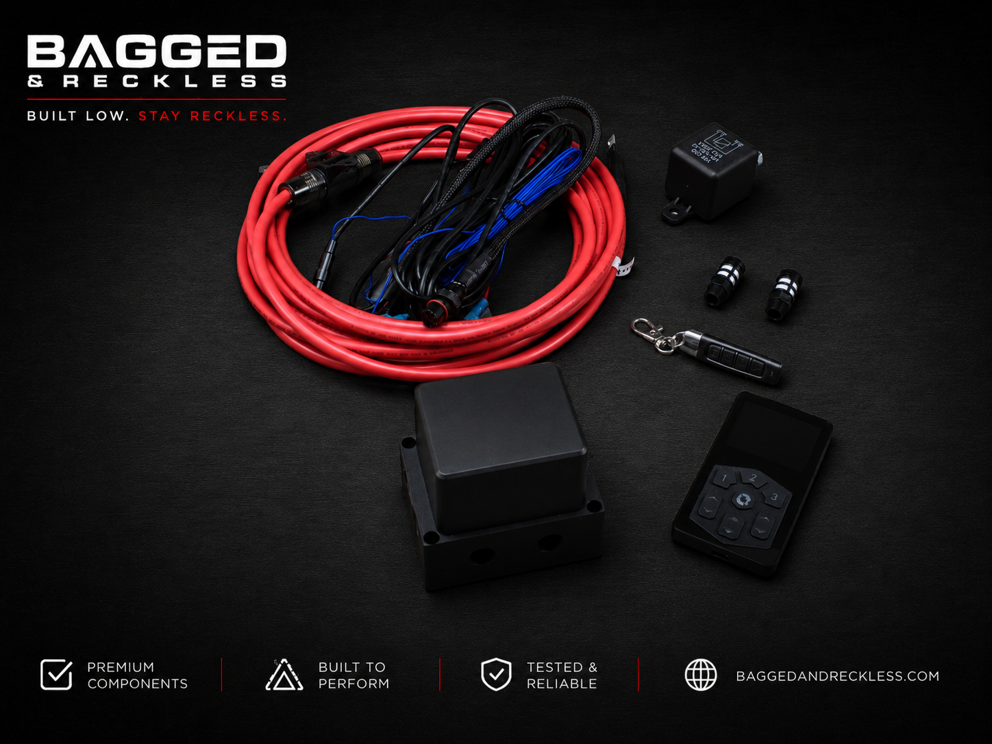 Bagged & Reckless Basic Digital 2-Way Air Suspension Management – Manifold & Controller Only